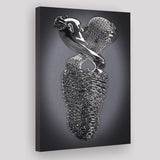 3D Effect Art Effect Lovers Black Art Canvas Prints Wall Art - Painting Canvas, Home Wall Decor, For Sale