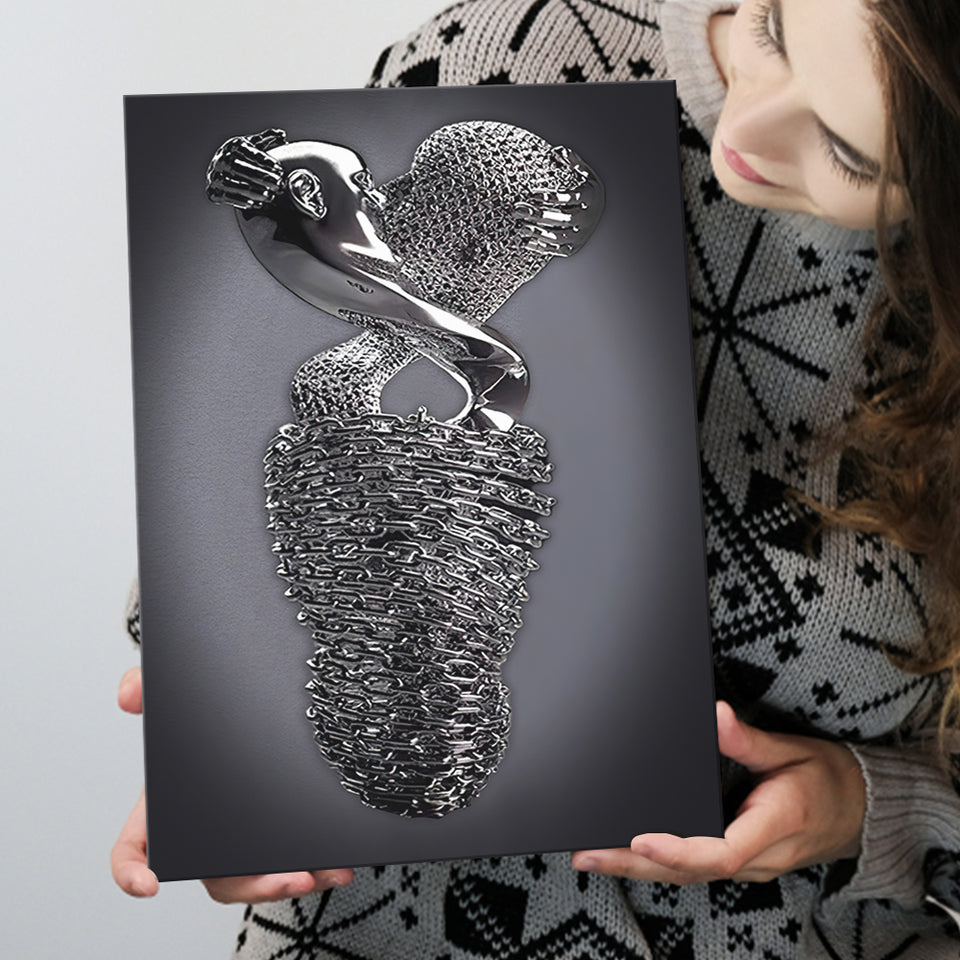 3D Effect Art Effect Lovers Black Art Canvas Prints Wall Art - Painting Canvas, Home Wall Decor, For Sale