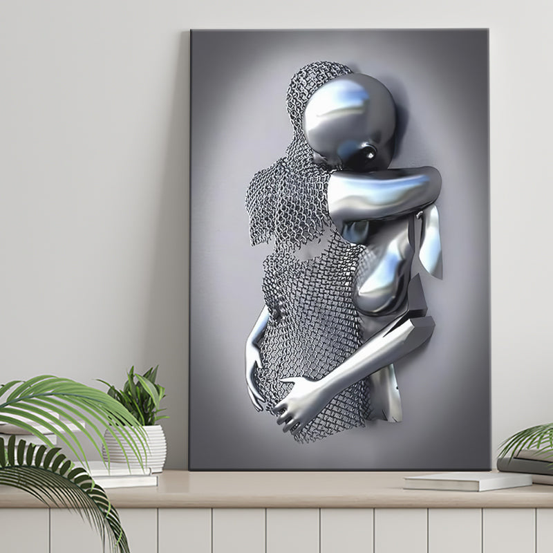 3D Effect Art Emotional Hug Canvas Prints Wall Art - Painting Canvas, Home Wall Decor, Prints for Sale, Painting Art