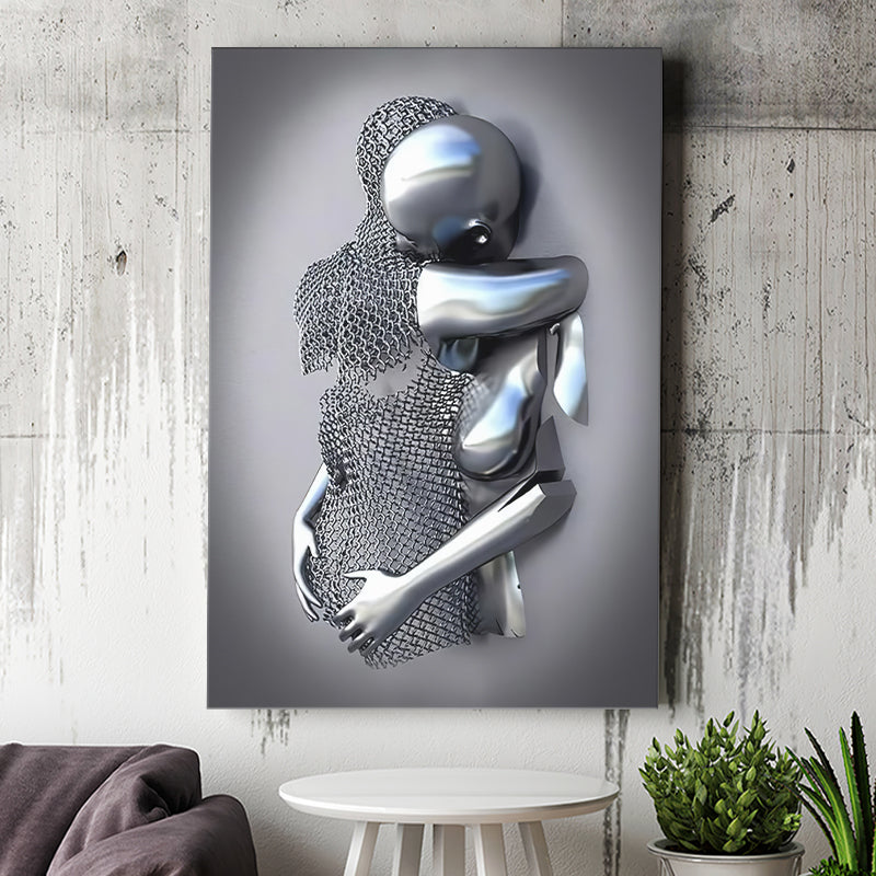 3D Effect Art Emotional Hug Canvas Prints Wall Art - Painting Canvas, Home Wall Decor, Prints for Sale, Painting Art