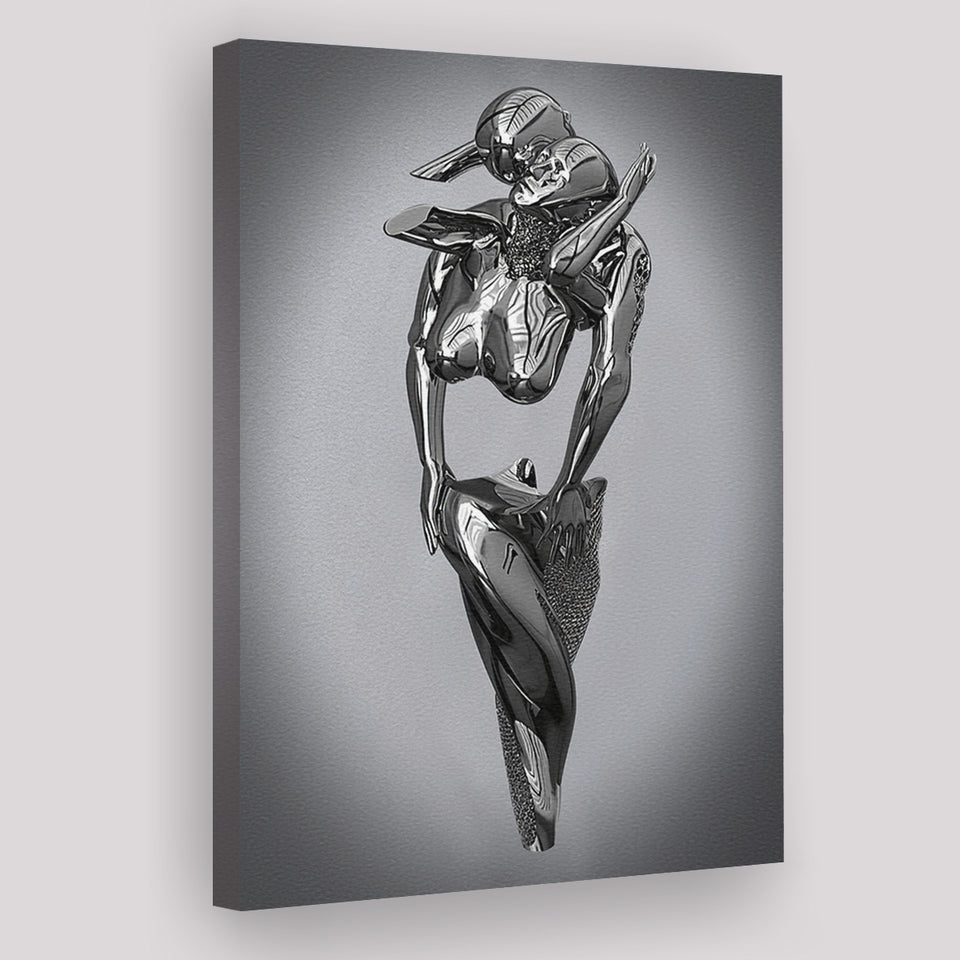 3D Effect Art Hugging Cuddling Couples Canvas Prints Wall Art - Painting Canvas, Home Wall Decor, For Sale