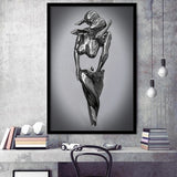 3D Effect Art Hugging Cuddling Couples Framed Art Print Wall Decor - Painting Art,Framed Picture,Wall Art