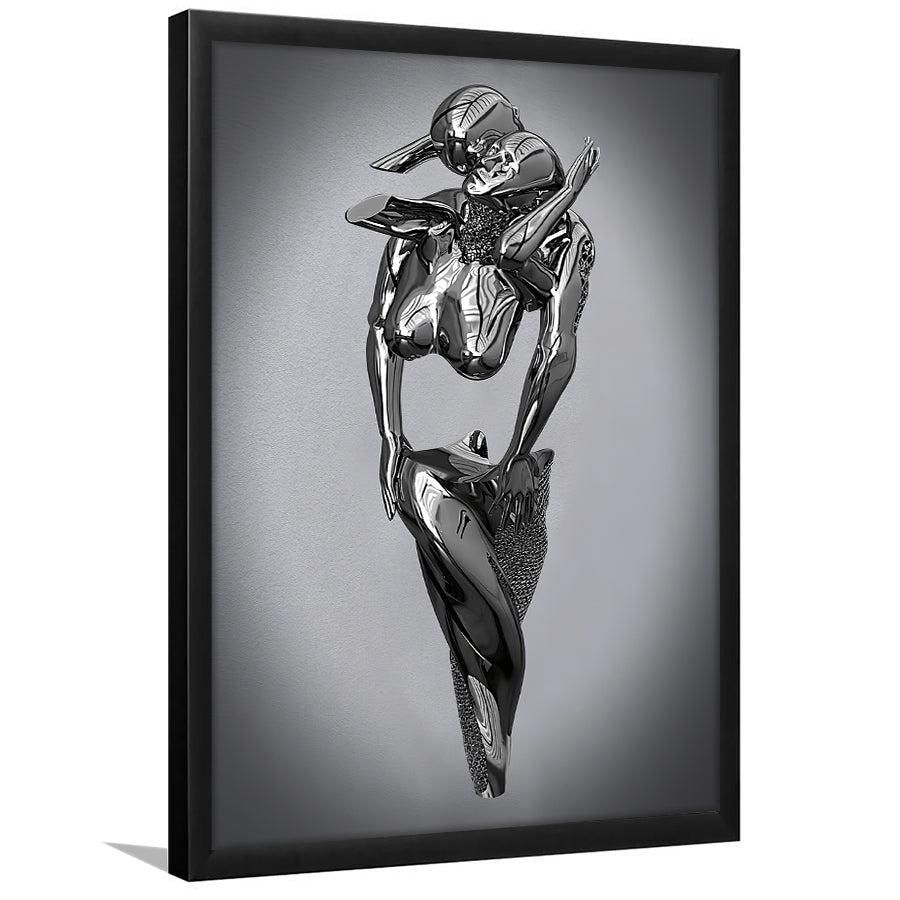 3D Effect Art Hugging Cuddling Couples Framed Art Print Wall Decor - Painting Art,Framed Picture,Wall Art