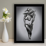 3D Effect Art Hugging Cuddling Couples Framed Art Print Wall Decor - Painting Art,Framed Picture,Wall Art