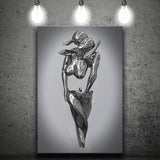 3D Effect Art Hugging Cuddling Couples Canvas Prints Wall Art - Painting Canvas, Home Wall Decor, For Sale