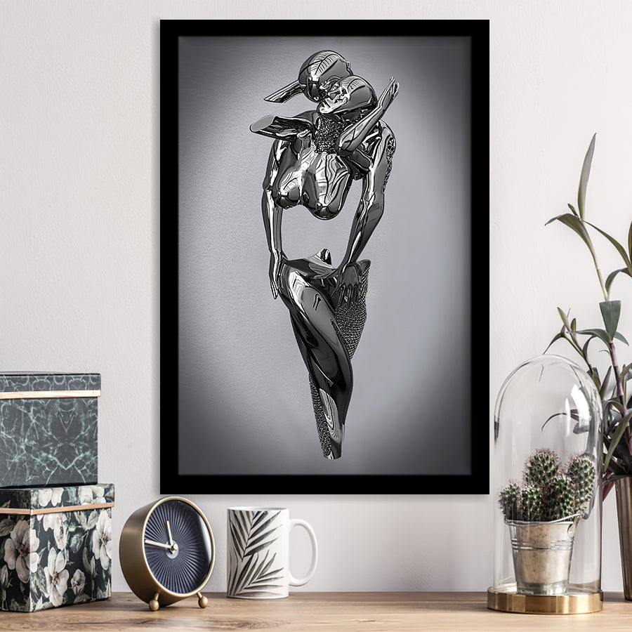 3D Effect Art Hugging Cuddling Couples Framed Art Print Wall Decor - Painting Art,Framed Picture,Wall Art