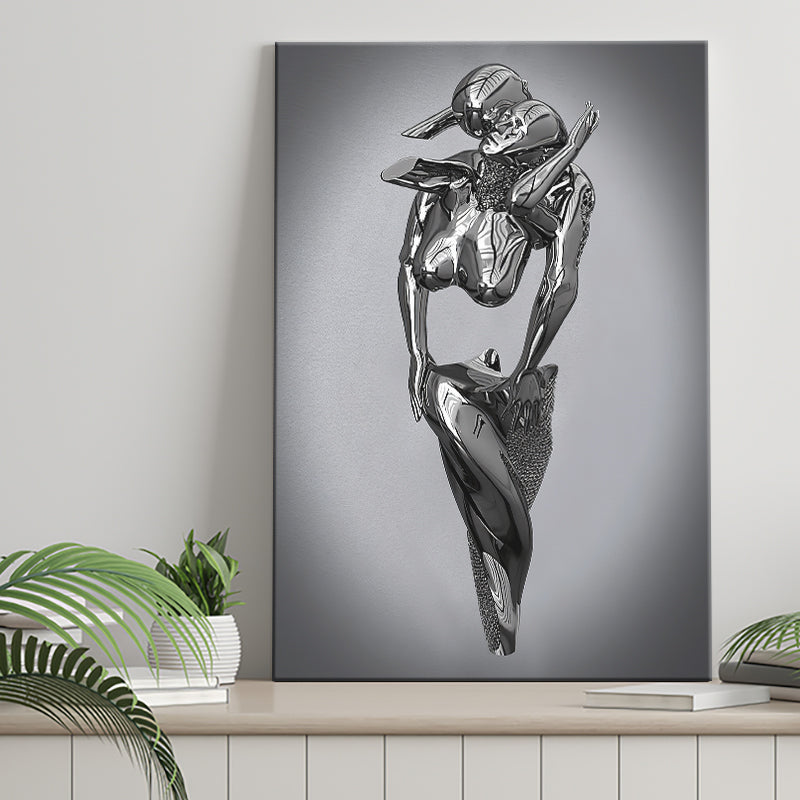 3D Effect Art Hugging Cuddling Couples Canvas Prints Wall Art - Painting Canvas, Home Wall Decor, For Sale