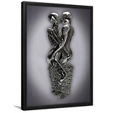 3D Effect Art Hug Lovers Iron Mesh Abstract Art Framed Art Print Wall Decor - Painting Art,Framed Picture,Wall Art