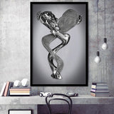 3D Effect Art Infinite Kiss Love Framed Art Print Wall Decor - Painting Art,Framed Picture,Wall Art