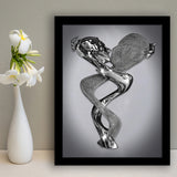 3D Effect Art Infinite Kiss Love Framed Art Print Wall Decor - Painting Art,Framed Picture,Wall Art