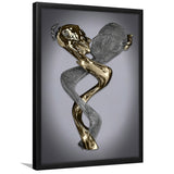 3D Effect Art Infinite Love Black & Gold Framed Art Prints Wall Decor - Painting Prints, Wall Art, Black Picture, Ready to hang