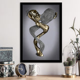 3D Effect Art Infinite Love Black & Gold Framed Art Prints Wall Decor - Painting Prints, Wall Art, Black Picture, Ready to hang