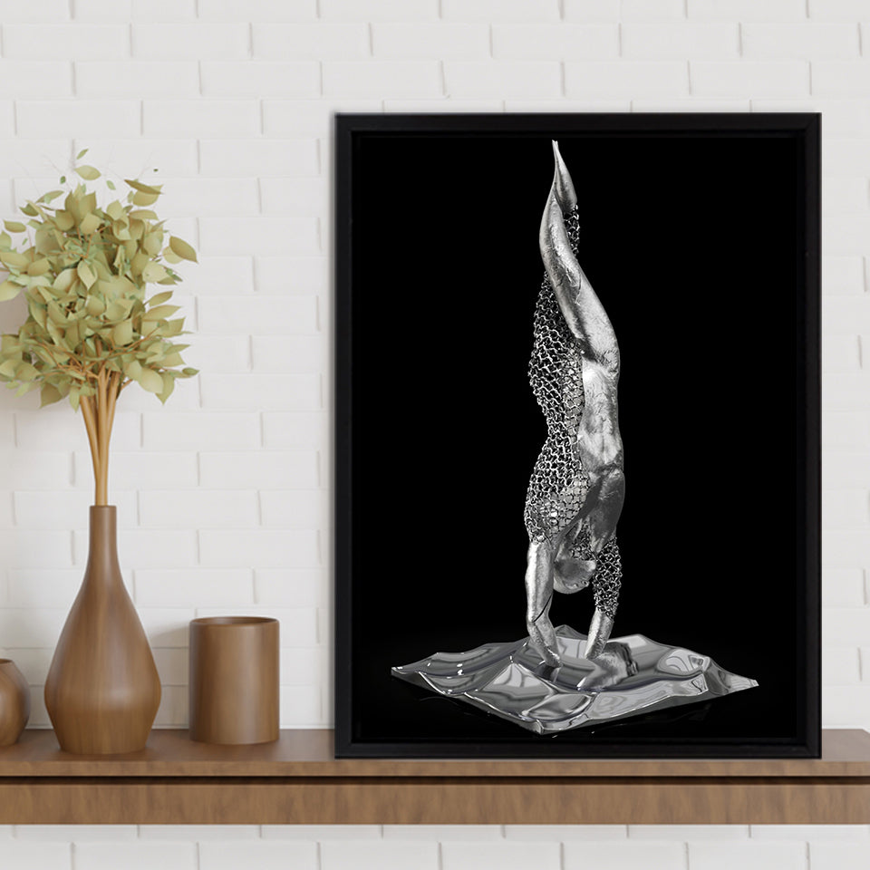 3D Effect Art Master Yoga Frame Canvas Prints Wall Art - Painting Canvas, Framed Picture,Canvas Art, Wall Decor,Prints for Sale