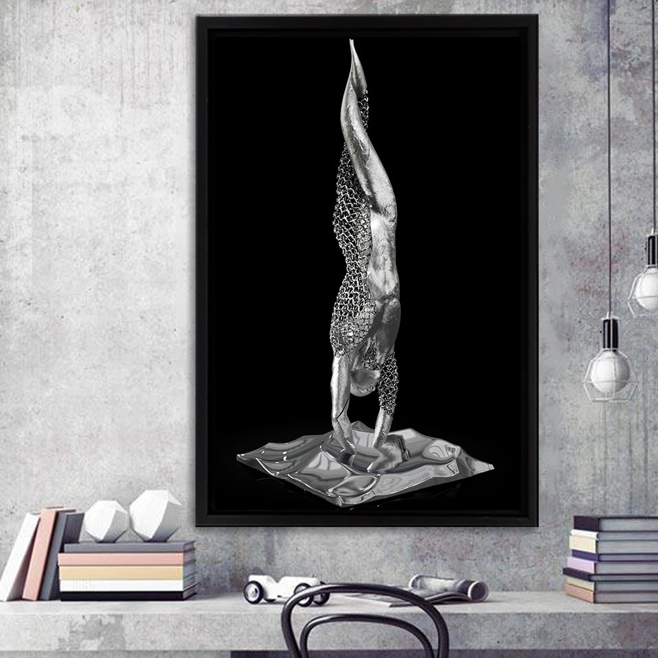 3D Effect Art Master Yoga Frame Canvas Prints Wall Art - Painting Canvas, Framed Picture,Canvas Art, Wall Decor,Prints for Sale