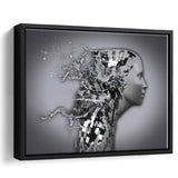 3D Effect Art Shattered Thoughts Framed Canvas Prints Wall Art - Painting Canvas, Wall Decor, Canvas Art, Floating Frame