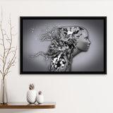 3D Effect Art Shattered Thoughts Framed Canvas Prints Wall Art - Painting Canvas, Wall Decor, Canvas Art, Floating Frame