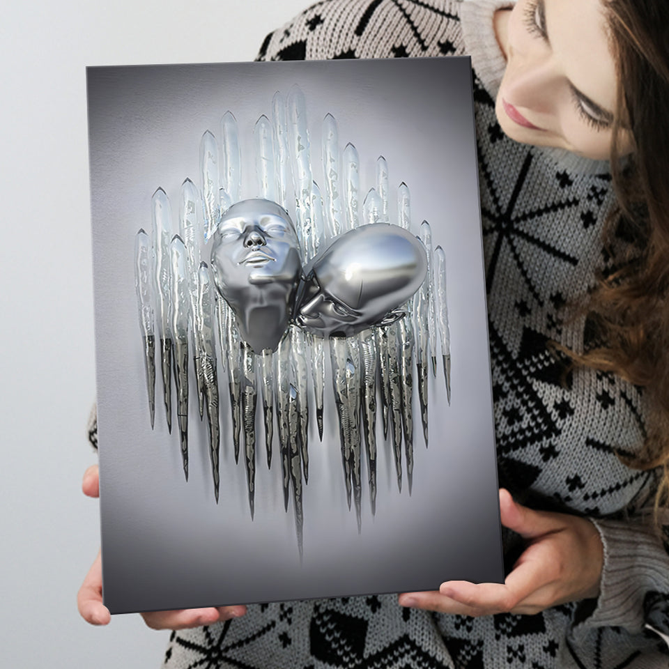 3D Effect Art Soul Kiss Canvas Prints Wall Art - Painting Canvas, Home Wall Decor, For Sale