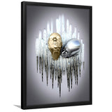 3D Effect Art Soul Kiss Black & Gold Framed Art Prints Wall Decor - Painting Prints, Wall Art, Black Picture, Ready to hang