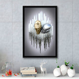 3D Effect Art Soul Kiss Black & Gold Framed Canvas Prints Wall Art - Painting Canvas, Wall Decor, Art Prints, Floating Frame