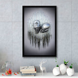 3D Effect Art Soul Kiss Framed Canvas Prints Wall Art - Painting Canvas,Floating Frame, Home Wall Decor