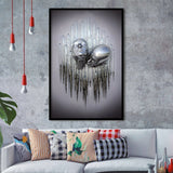 3D Effect Art Soul Kiss Framed Art Print Wall Decor - Painting Art,Framed Picture,Wall Art