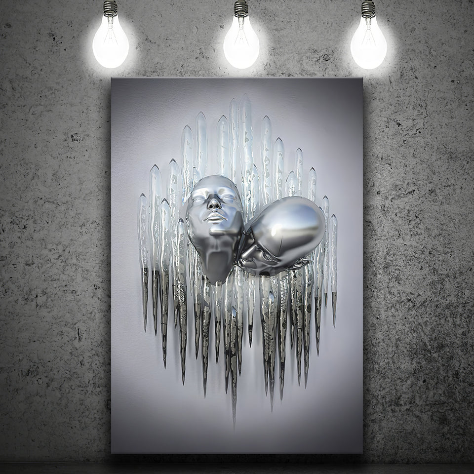 3D Effect Art Soul Kiss Canvas Prints Wall Art - Painting Canvas, Home Wall Decor, For Sale
