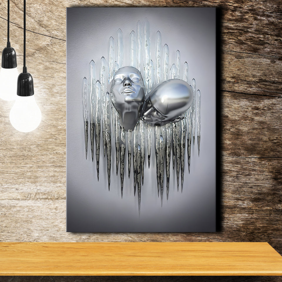 3D Effect Art Soul Kiss Canvas Prints Wall Art - Painting Canvas, Home Wall Decor, For Sale