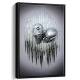 3D Effect Art Soul Kiss Framed Canvas Prints Wall Art - Painting Canvas,Floating Frame, Home Wall Decor