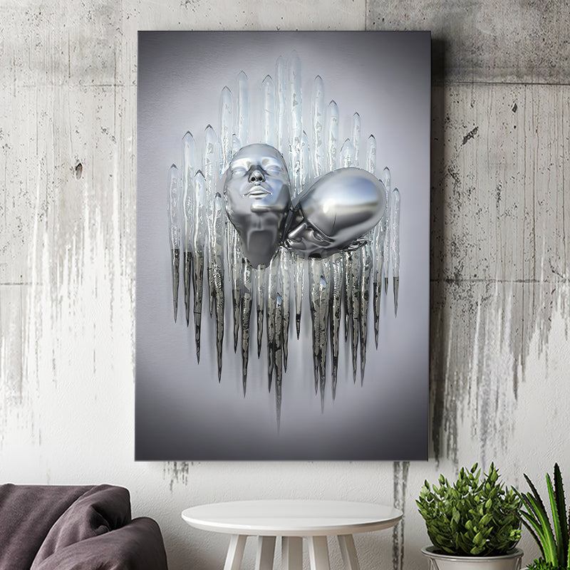 3D Effect Art Soul Kiss Canvas Prints Wall Art - Painting Canvas, Home Wall Decor, For Sale