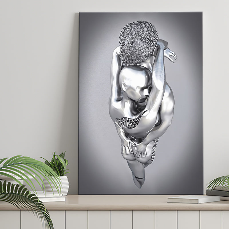 3D Effect Art Tender Naked Couple Canvas Prints Wall Art - Painting Canvas, Home Wall Decor, Prints for Sale, Painting Art