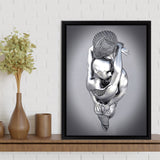 3D Effect Art Tender Naked Couple Framed Canvas Prints Wall Art - Painting Canvas, Home Wall Decor, Prints for Sale, Floating Frame