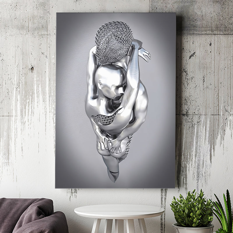 3D Effect Art Tender Naked Couple Canvas Prints Wall Art - Painting Canvas, Home Wall Decor, Prints for Sale, Painting Art
