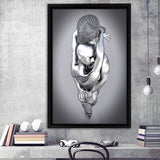 3D Effect Art Tender Naked Couple Framed Canvas Prints Wall Art - Painting Canvas, Home Wall Decor, Prints for Sale, Floating Frame