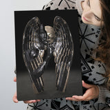 3D Effect Art Angel Black Bronze With Golden Patina Canvas Prints Wall Art - Painting Canvas, Home Wall Decor, Painting Prints,For Sale