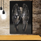 3D Effect Art Angel Black Bronze With Golden Patina Canvas Prints Wall Art - Painting Canvas, Home Wall Decor, Painting Prints,For Sale