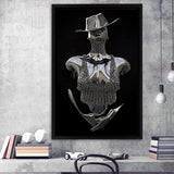3D Effect Art Cowboy Woman Frame Canvas Prints Wall Art - Painting Canvas, Framed Picture,Canvas Art, Wall Decor,Prints for Sale