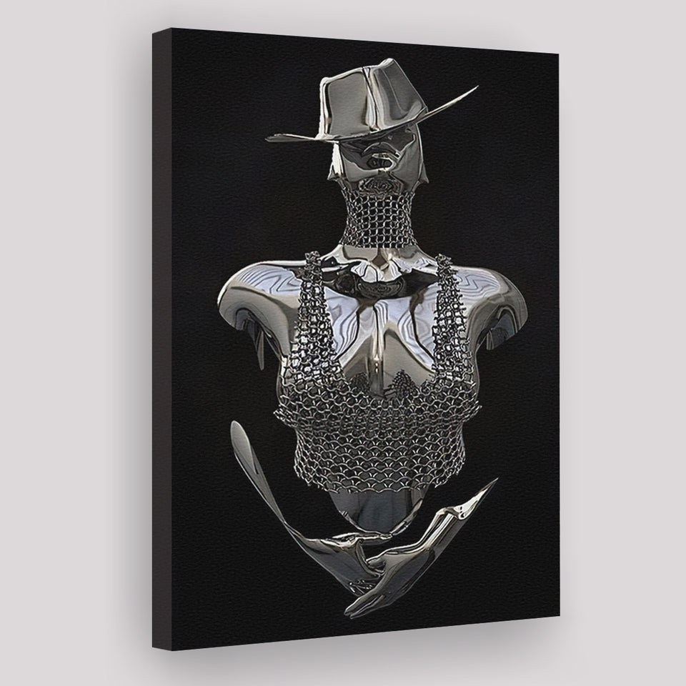 3D Effect Art Cowboy Woman Canvas Prints Wall Art - Painting Canvas, Painting Prints,Canvas Art, Wall Decor, Home Decor, Prints for Sale