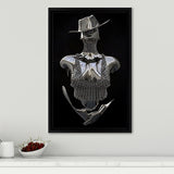 3D Effect Art Cowboy Woman Frame Canvas Prints Wall Art - Painting Canvas, Framed Picture,Canvas Art, Wall Decor,Prints for Sale