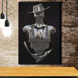 3D Effect Art Cowboy Woman Canvas Prints Wall Art - Painting Canvas, Painting Prints,Canvas Art, Wall Decor, Home Decor, Prints for Sale