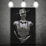 3D Effect Art Cowboy Woman Canvas Prints Wall Art - Painting Canvas, Painting Prints,Canvas Art, Wall Decor, Home Decor, Prints for Sale