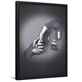 3D Effect Art Father And Son Gray Color Framed Art Prints Wall Decor - Painting Prints, Framed Picture, Wall Arrt, Home Decor, Prints for Sale