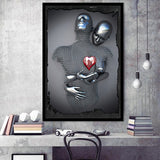 3D Effect Art Red Heart Framed Art Prints Wall Decor - Painting Prints, Framed Picture, Wall Arrt, Home Decor, Prints for Sale