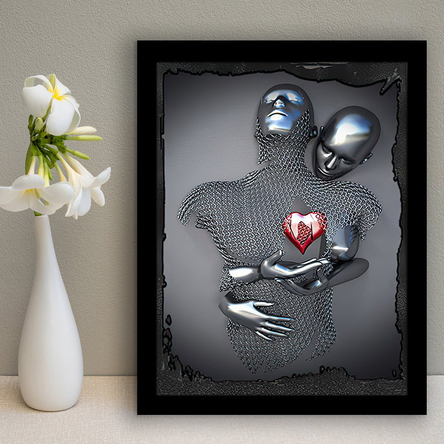 3D Effect Art Red Heart Framed Art Prints Wall Decor - Painting Prints, Framed Picture, Wall Arrt, Home Decor, Prints for Sale