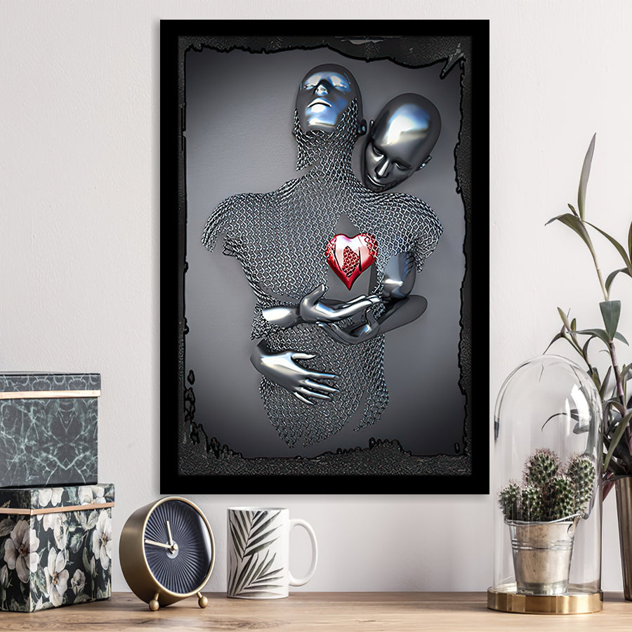 3D Effect Art Red Heart Framed Art Prints Wall Decor - Painting Prints, Framed Picture, Wall Arrt, Home Decor, Prints for Sale