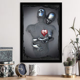 3D Effect Art Red Heart Framed Art Prints Wall Decor - Painting Prints, Framed Picture, Wall Arrt, Home Decor, Prints for Sale