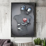 3D Effect Art Red Heart Canvas Prints Wall Art - Painting Canvas, Painting Prints,Canvas Art, Wall Decor, Home Decor, Prints for Sale