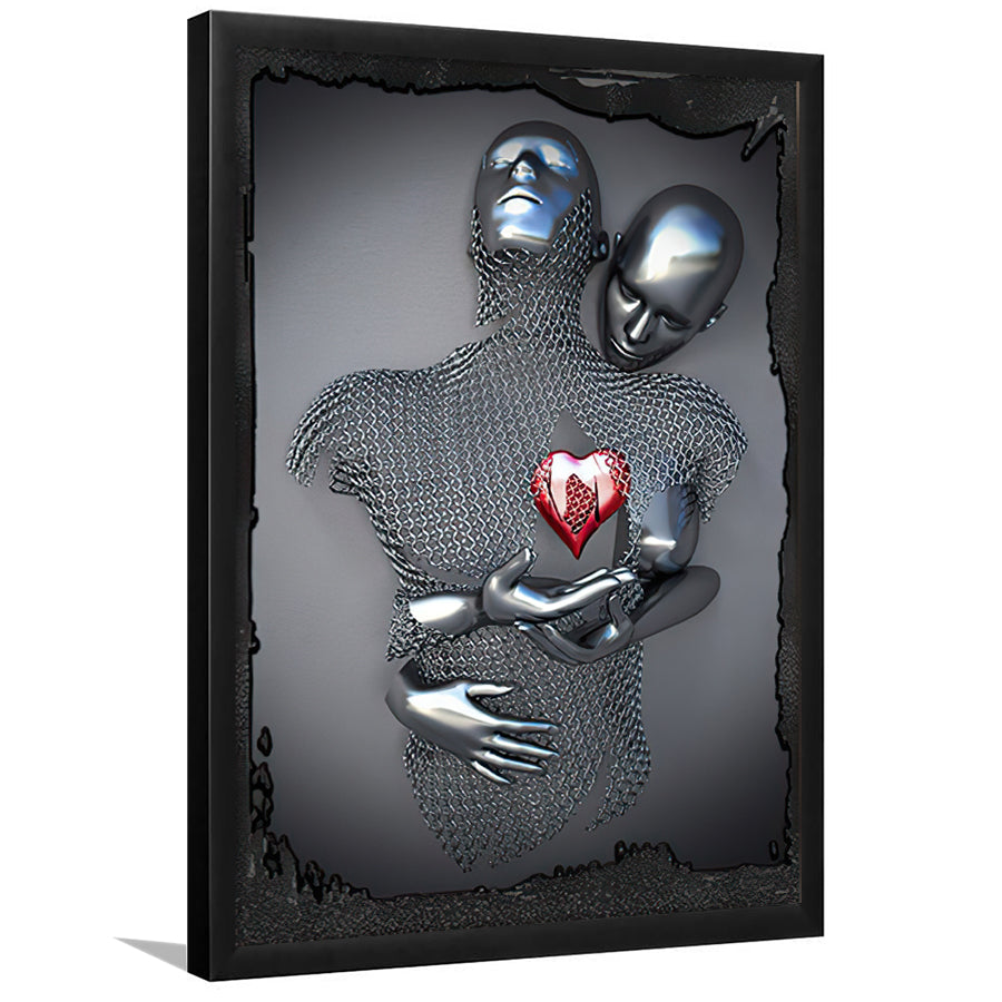 3D Effect Art Red Heart Framed Art Prints Wall Decor - Painting Prints, Framed Picture, Wall Arrt, Home Decor, Prints for Sale