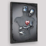 3D Effect Art Red Heart Canvas Prints Wall Art - Painting Canvas, Painting Prints,Canvas Art, Wall Decor, Home Decor, Prints for Sale