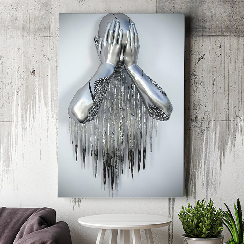 3D Effect Art Regretful Man Canvas Prints Wall Art - Painting Canvas, Painting Prints,Canvas Art, Wall Decor, Home Decor, Prints for Sale