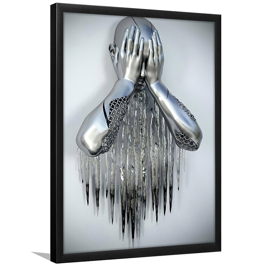 3D Effect Art Regretful Man Framed Art Prints Wall Decor - Painting Prints, Framed Picture, Wall Arrt, Home Decor, Prints for Sale